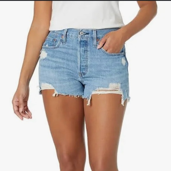 Levi’s 501 premium jean shorts size 33 - Picture 3 of 12